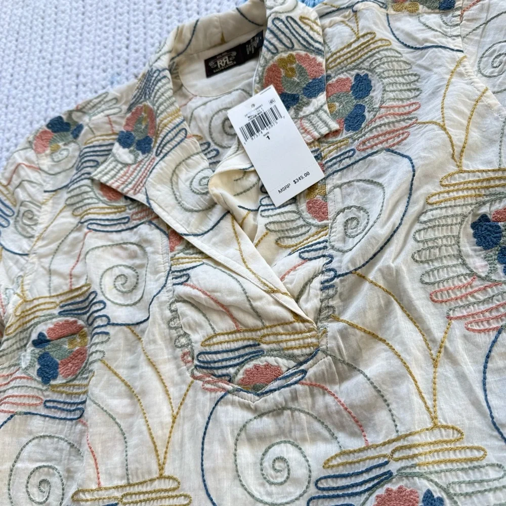 RRL Ralph Lauren Kids Beige Patterned Shirt - Picture 2 of 5